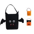 thumbnail image 1 of CUZIBR Kids Halloween Bat Shaped Candy Handbag Cartoon Funny Face Treating Bag Children Trick Or Treating Party Storage Tote, 1 of 4