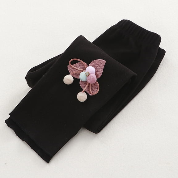 CUZIBR Kids Pants Cute Cartoon Animal Pattern Thin Lined Warm Leggings Stretchy Thick Tights Pants Trousers Footless Pantyhose Casual Soft Dailywear,White,18-24 Months