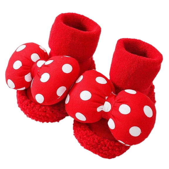 CUZIBR Kids Socks Anti-Slip Crew Socks Low Cut Cute Cartoon Animal Print First Walking Knitting Cotton Comfy Soft Indoor Dailywear,D,6 -12 Months