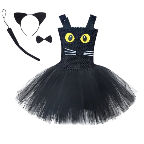 CUZIBR Kids Toddler Baby Girls Tutu Dressers Set Solid Color Sleeveless Spaghetti Strap Knitted Carnival Tulle Princess Pageant Dress With Headband Bow Outfits,Yellow,6-7 Years