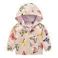 thumbnail image 1 of CUZIBR Kids Winter Coat Girls Boys Windproof Hooded Jacket Lightweight Zip Up Warm Cozy Outdoor Outerwear,Light Yellow,4-5 Years, 1 of 3