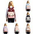 thumbnail image 1 of CUZIBR Lightweight Kids Backpack Cute Cat Print Color Block Multi Zipper Compartments Adjustable Breathable Shoulder Straps Bookbag For Teen Girls Campus Daily Travel Outdoor Sports, 1 of 5
