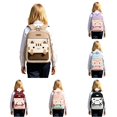 thumbnail image 1 of CUZIBR Lightweight Kids Backpack Cute Cat Print Color Block Multi Zipper Compartments Adjustable Breathable Shoulder Straps Bookbag For Teen Girls Campus Daily Travel Outdoor Sports, 1 of 6