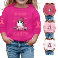thumbnail image 1 of CUZIBR Little Girls Halloween Crewneck Sweatshirt Pumpkin Ghost Bow Letter Graphic Pullover Long Sleeve Soft Streetwear,Hot Pink,2-3 Years, 1 of 4