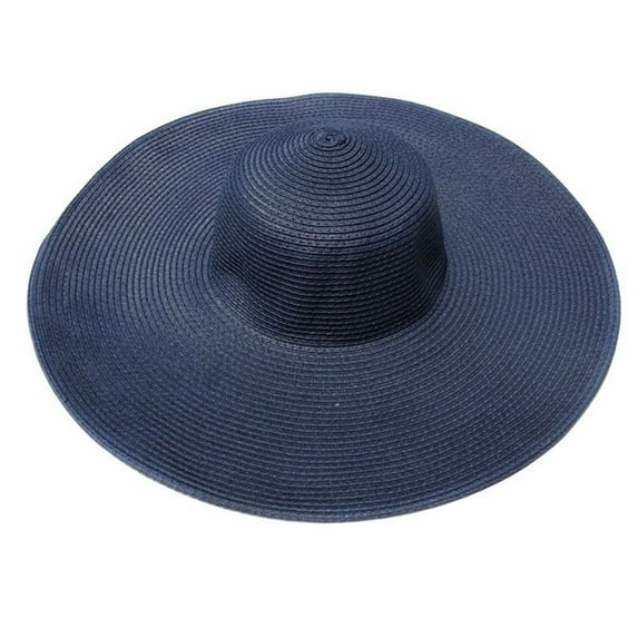CUZIBR Men Retro Western Cowboy Straw Hat Gradient Color Adjustable Strap Outdoor Curved Rim Visor Hat Fashionable Lightweight Classic Shapeable Wide Brim Cattleman Caps,Navy,One Size