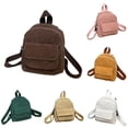 thumbnail image 1 of CUZIBR Mini Corduroy Backpack Girls Vintage Small Casual Daypack Front Pocket Zipper Mini Backpack For Daily Travel Outdoor, 1 of 8