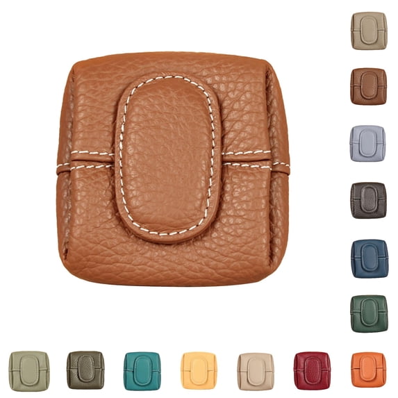CUZIBR Mini Jewelry Case Snap Button Closure Compact Portable Storage Pouch Divided Interior For Rings Earrings Necklaces Small Cosmetic Items Women Travel Daily Carry Bag