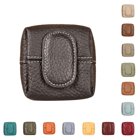 CUZIBR Mini Jewelry Case Snap Button Closure Compact Portable Storage Pouch Divided Interior For Rings Earrings Necklaces Small Cosmetic Items Women Travel Daily Carry Bag