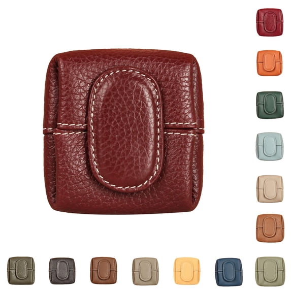 CUZIBR Mini Jewelry Case Snap Button Closure Compact Portable Storage Pouch Divided Interior For Rings Earrings Necklaces Small Cosmetic Items Women Travel Daily Carry Bag