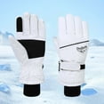 thumbnail image 1 of CUZIBR Mittens For Women Fuzzy Lined Windproof Waterproof Solid Touchscreen Glove Snowboarding Ski Handwear For Cycling Running Outdoor Activities, 1 of 7