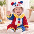 thumbnail image 1 of CUZIBR Halloween Girl Boy Fuzzy Onesie Carnival Romper Jumpsuit Long Sleeve Eye-Catching Trick or Treat Clothes,Red,1-3 Months, 1 of 8