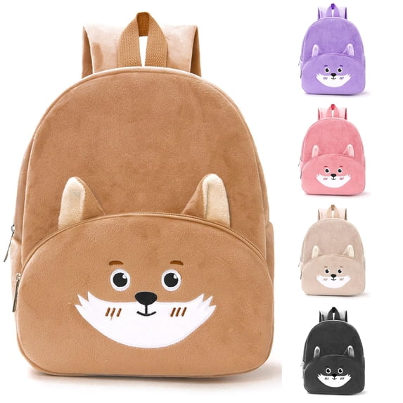 CUZIBR Plush Cartoon Cat Toddler Backpack Mini Lightweight Kids Backpack Adjustable Breathable Shoulder Straps Small Storage Daypack For Boys Travel School Bag
