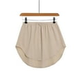 thumbnail image 1 of CUZIBR Shirt Extender For Women Mini Skirts Elastic Waist Solid Color Underskirt Adjustable Layering Half Length Skirt Club Basic Leisure Dailywear,Beige,XXXL, 1 of 3