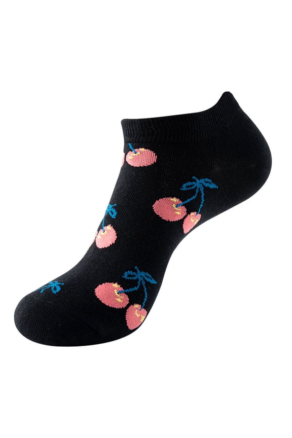 Socks For Women 2 Pairs Funny Cute Pattern Ankle Socks Colorful Low Cut Liner Boat Socks Breathable Lightweight Footwear,F,One Size