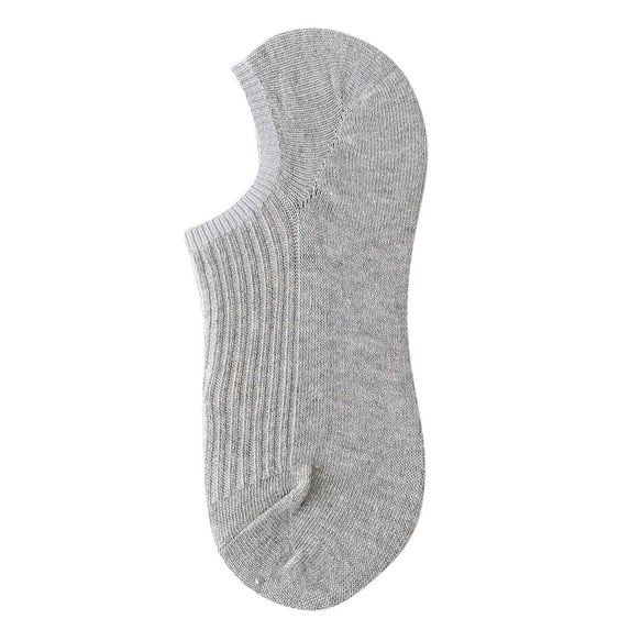 CUZIBR Socks For Women Solid Color No Show Low Cut Boat Socks Non- Concealed Sports Casual Solid Color Casual Breathable Socks,Grey,One Size