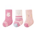 thumbnail image 1 of CUZIBR Socks For Girls Winter Thickened Warm Fuzzy Socks First Walking Shoes Floor Ankle Socks 3D Lovely Cartoon Pattern Slipper Socks,Pink,18 -24 Months, 1 of 9