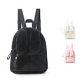 thumbnail image 1 of CUZIBR Soft Fuzzy Bunny Ear Toddler Backpack Plush Mini Rucksack With Adjustable Shoulder Straps Front Zipper Pocket Cute Small Book Bag For Little Girls, 1 of 5