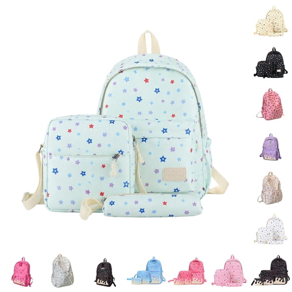 CUZIBR Sprinkle Ice Cream Print Backpack For Teen Girls Casual Lightweight Student School Backpack Travel Daypack With Multiple Pockets
