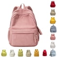 thumbnail image 1 of CUZIBR Striped Corduroy Backpack Lightweight Soft Casual Rucksack With Zipper Tassels Padded Adjustable Shoulder Straps Multi Compartment Book Bag For Students Daily School Shopping, 1 of 4