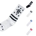 thumbnail image 1 of CUZIBR Summer Fall Boys Crew Socks With Star Print Letter Double Stripes Hip Hop Street Style Casual Cotton Mid Calf Socks For Teenagers Back To School Dailywear,One Size, 1 of 3