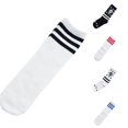 thumbnail image 1 of CUZIBR Summer Fall Boys Crew Socks With Star Print Letter Double Stripes Hip Hop Street Style Casual Cotton Mid Calf Socks For Teenagers Back To School Dailywear,One Size, 1 of 4
