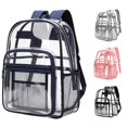 thumbnail image 1 of CUZIBR Teen Kids Clear Backpack Transparent Bookbag Front Zipper Pocket Side Pockets Lightweight Adjustable Straps See Through Backpack For School Work Game Travel Bag, 1 of 9