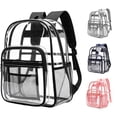 thumbnail image 1 of CUZIBR Teen Kids Clear Backpack Transparent Bookbag Front Zipper Pocket Side Pockets Lightweight Adjustable Straps See Through Backpack For School Work Game Travel Bag, 1 of 9