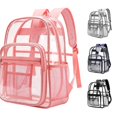 thumbnail image 1 of CUZIBR Teen Kids Clear Backpack Transparent Bookbag Front Zipper Pocket Side Pockets Lightweight Adjustable Straps See Through Backpack For School Work Game Travel Bag, 1 of 9