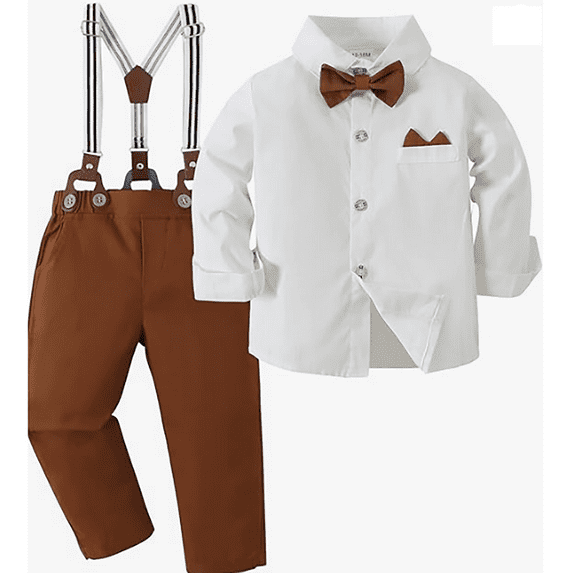 CUZIBR Toddler Baby Boy Clothes Suit Gentleman Wedding Outfits Stylish Dailywear For Child