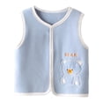 thumbnail image 1 of CUZIBR Toddler Baby Boys Girls Winter Sleeveless Cartoon Coats Warm Coats Vest Jacket Bear Print Pattern Classic Dailywear For Child, 1 of 3