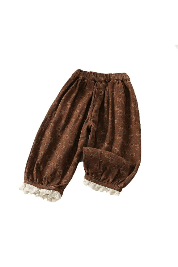 Toddler Baby Girls Leggings Ribbed Lace Trim Footless Ruffle Tight Stocking Bottom Pants Comfort Dailywear For Child