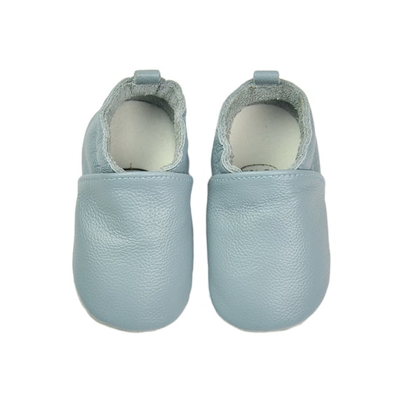 CUZIBR Toddler Baby Infant Sneakers Hook And Loop Solid Color Soft Leather Spring Walking Shoes Floor Sports Flat Soles Non-Slip Lightweight Casual Footwear Dailywear,Light Blue,0-6 Months