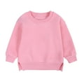 thumbnail image 1 of CUZIBR Toddler Boys Girls Pullover Sweatshirt Children Solid Color Plus Babies Color Tops Coats Girls Tops Boho Dailywear For Child, 1 of 5