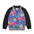 thumbnail image 1 of CUZIBR Toddler Boys Girls Winter Soft Coats Jackets Long Sleeve Fashion Flower Prints Hooded Tops Comfort Dailywear For Child, 1 of 6