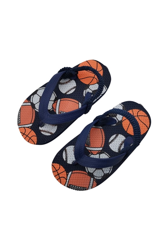 Toddler Boys Kids Flip Flop Cute Cartoon Dinosaur Back Elastic Strap Sandals Summer Beach Slides Comfortable Casual Outdoor Lightweight Breathable Water Shoes Slippers,Light Blue,4-5 Years