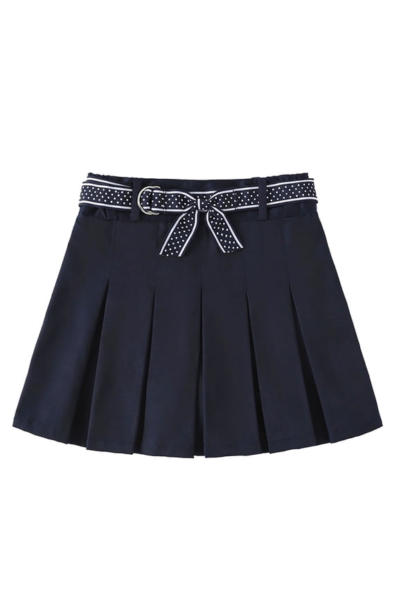 Toddler Casual Pleated Skirt School Uniform Elastic Waist Solid Color Ruffles Button Comfortable Comfortable A-Line Mini Skirts Spring Summer Dailywear Prom Dresses For Teens,Blue,13-14 Years