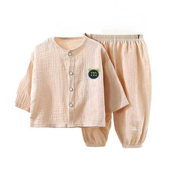 CUZIBR Toddler Girl Fall Outfits Cartoon Thin Sweatsuit Set Long Sleeve Crewneck Cotton Button Down Loose Fit Casual Breathable Baby Boys' Clothing Sets,White,12-18 Months