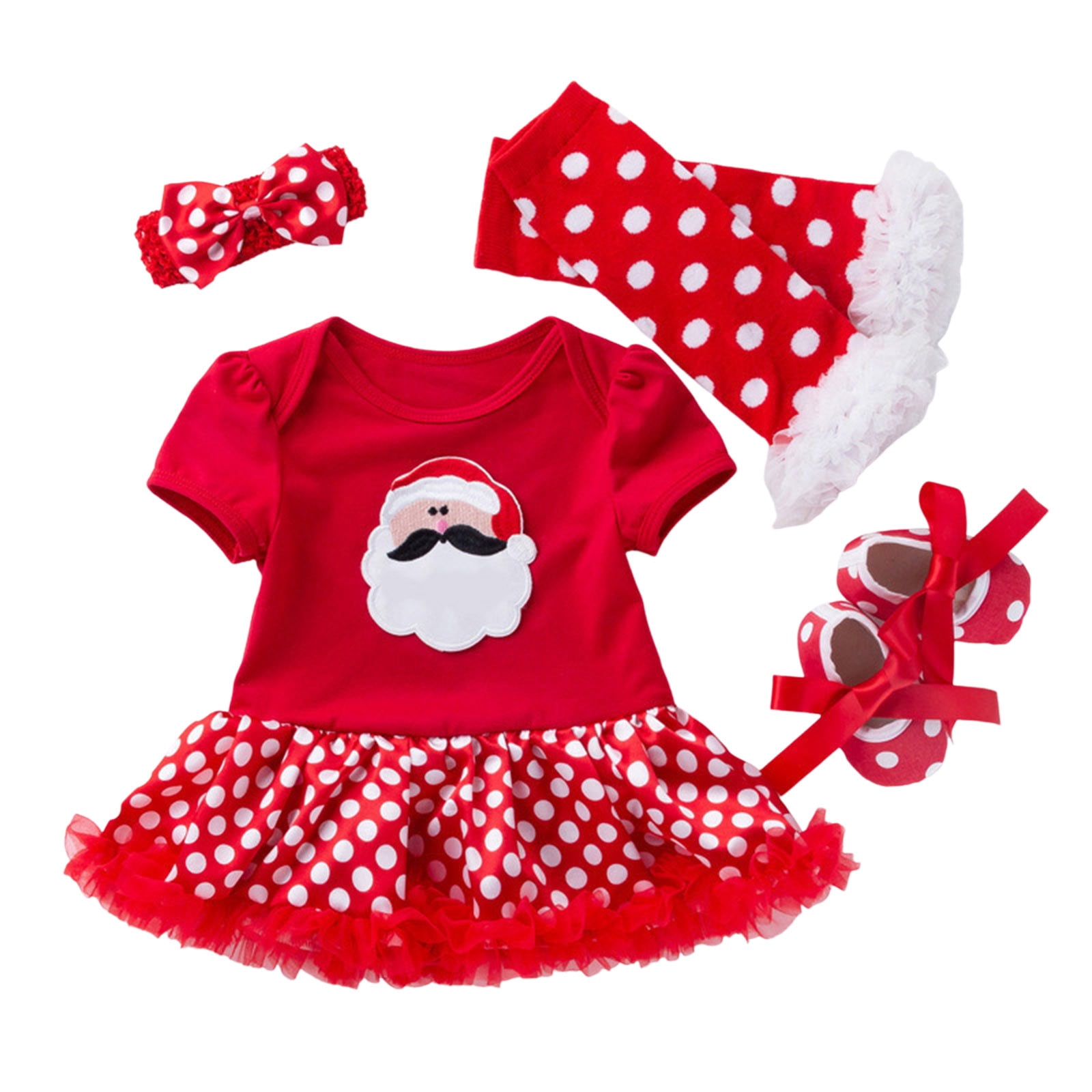 Baby Girls Holiday Lights Knit Long Sleeve Skirted Romper main image 1