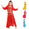 thumbnail image 1 of CUZIBR Toddler Girls Dance Performance Outfit Sets Belly Dance Kids Ethnic Dance Dress Stage For Children Clothes Sets,Red,2-3 Years, 1 of 6