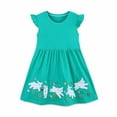 thumbnail image 1 of CUZIBR Toddler Girls Easter Dresses Ruffles Short Sleeve Crewneck Pleated Patchwork Spring Summer Dress Cute Cartoon Bunny Print Embroidery Casual Outfits Party Tutu Dress,Mint Green,8-9 Years, 1 of 8