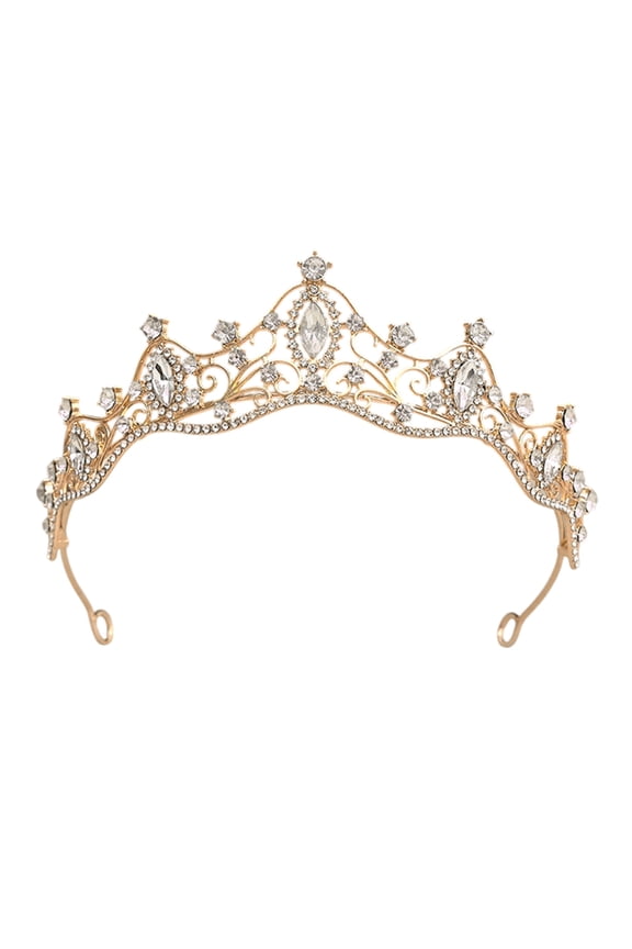 Toddler Girls Hair Accessories Princess Sparkly Headband Barrettes Pearl Rhinestone Sequins Clips Hair Accessories Fashionable Hairpins Party Wedding Birthday Headwear,Gold,One Size