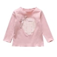 thumbnail image 1 of CUZIBR Toddler Girls Long Sleeve Cotton T Shirts Strawberry Print Tops Shirts Casual Blouse Classic Dailywear For Child, 1 of 3