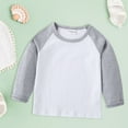 thumbnail image 1 of CUZIBR Toddler Girls Long Sleeve Shirts Crewneck Loose Fit Raglan Sleeve Classic Tee Breathable Spring Summer Fashionable Cozy Tshirt Funny Graphic dailywear,Grey,3-4 Years, 1 of 9