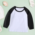 thumbnail image 1 of CUZIBR Toddler Girls Long Sleeve Shirts Crewneck Loose Fit Raglan Sleeve Classic Tee Breathable Spring Summer Fashionable Cozy Tshirt Funny Graphic dailywear,BU1,18-24 Months, 1 of 9