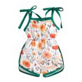 thumbnail image 1 of CUZIBR Toddler Girls Sleeveless Suspenders Floral Prints Romper Jumpsuit Oneise One-Pieces Clothes Soft Dailywear For Child, 1 of 7