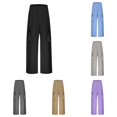 thumbnail image 1 of CUZIBR Toddler Kids Boys Cargo Pants Straight Leg Solid Color Baggy Sweatpants Multi Pockets Casual Trousers Loose Fit Long Pants For Kids Big Summer Fall Lightweight Dailywear,Black,7-8 Years, 1 of 8