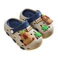 thumbnail image 1 of CUZIBR Toddler Kids Clogs Cute Cartoon Animal Graphic Summer Slippers For Girls Soft Anti- Sole Indoor Outdoor Waterproof Beach Sandal Holiday Vacation Casual Garden Shoes,Grey,3-4 Years, 1 of 8