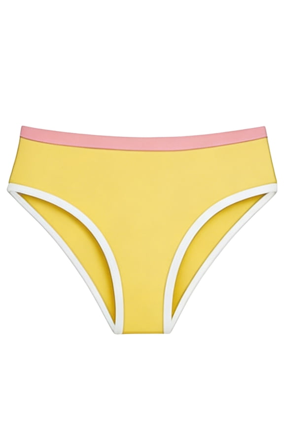 Toddler Kids Girls Swim Bikini Bottoms Low Waist Color Block Swimsuit Soft Quick-Dry For Beach Pool Quickly Drying Summer Breathable Cozy Fashionable Swimwear Panties,Yellow,2-3 Years
