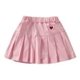 thumbnail image 1 of CUZIBR Toddler Little Kid Baby Girl Skorts Skirts For Girls Flared Plain Pleated Skater Skirt Sports Skirt Trendy Dailywear For Child, 1 of 8