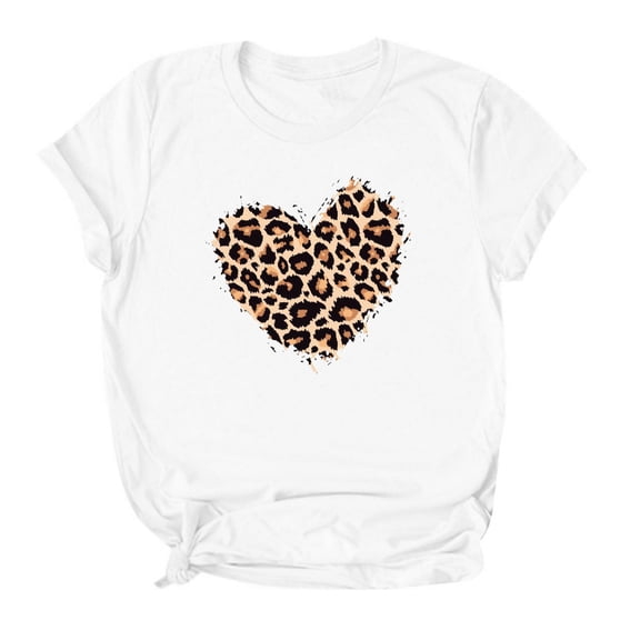 CUZIBR Valentine Day Shirts For Couples Womens Short Sleeve Love Letter Print Blouse Casual Crewneck Trendy Comfort Sodt T Shirts Tops Dailywear,White,S